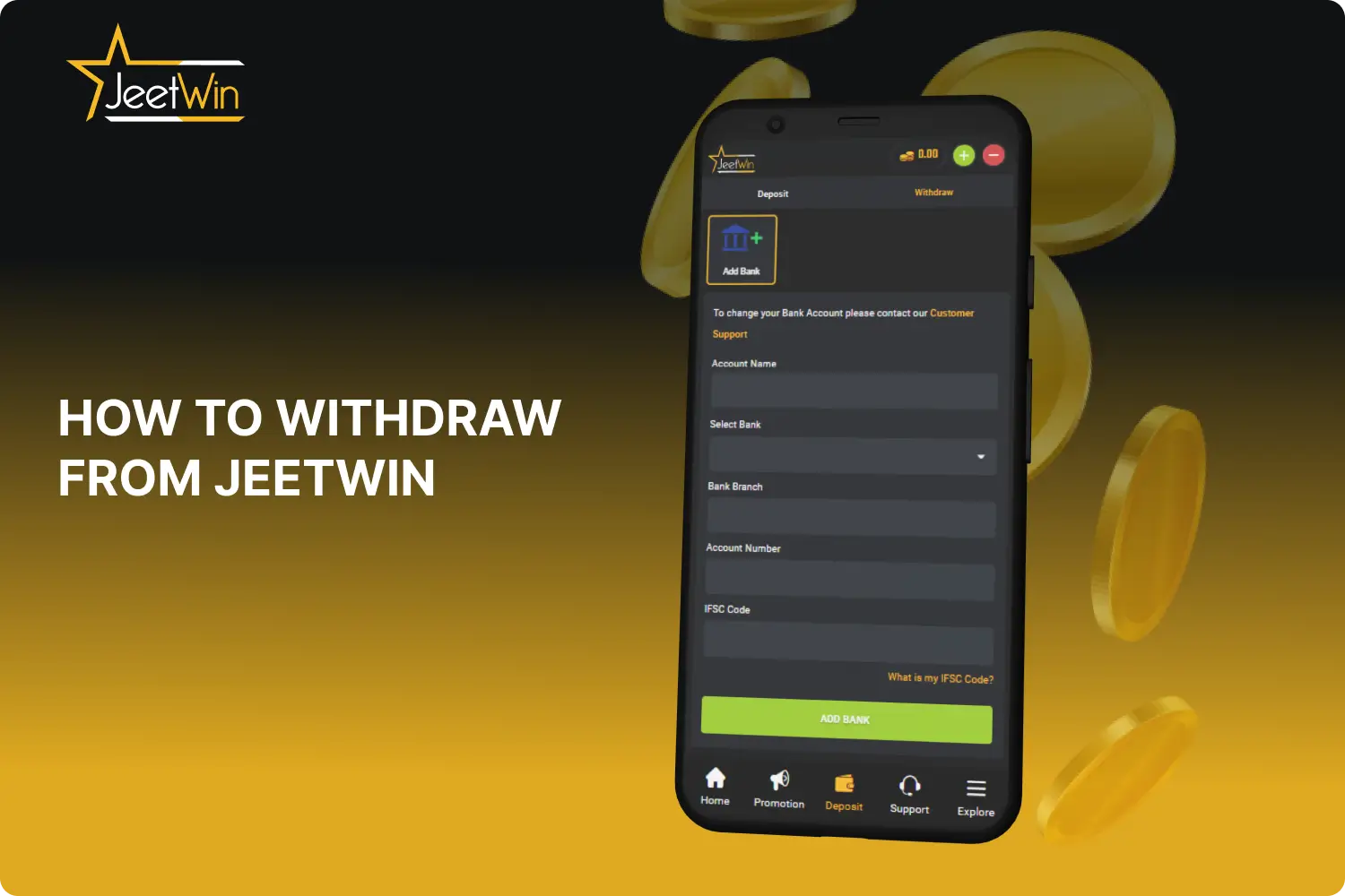 To withdraw from a Jeetwin you need to follow a few simple steps