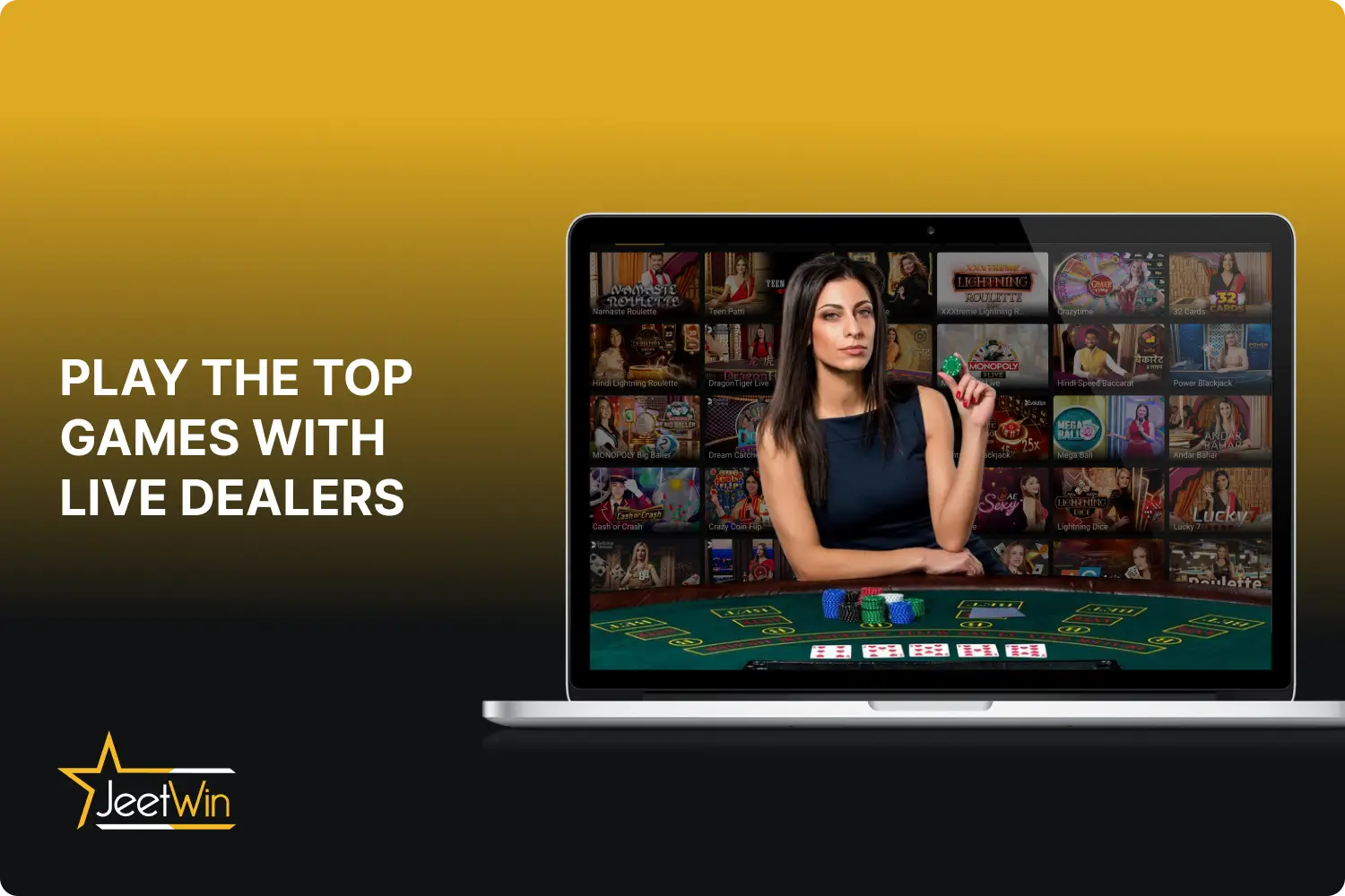 Jeetwin online casino offers users from India to play the top games with live dealers